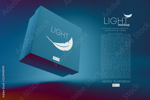 Cardboard 3d boxes mockups color can be changed in one click Vector illustration