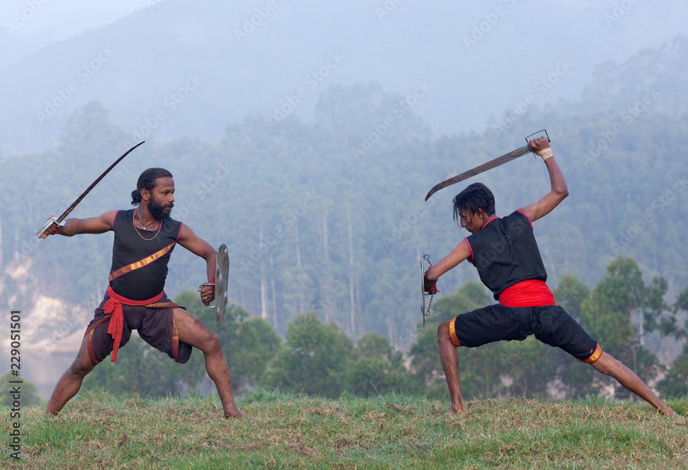 Kalaripayattu Martial Art in Kerala, India Kalaripayattu Martial Art in Kerala, India