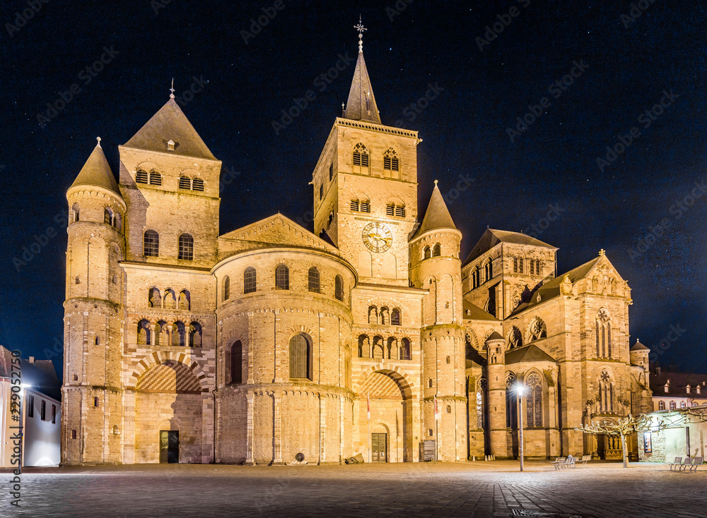 Cathedral of Trier at night, Rhineland-Palatinate, Germany