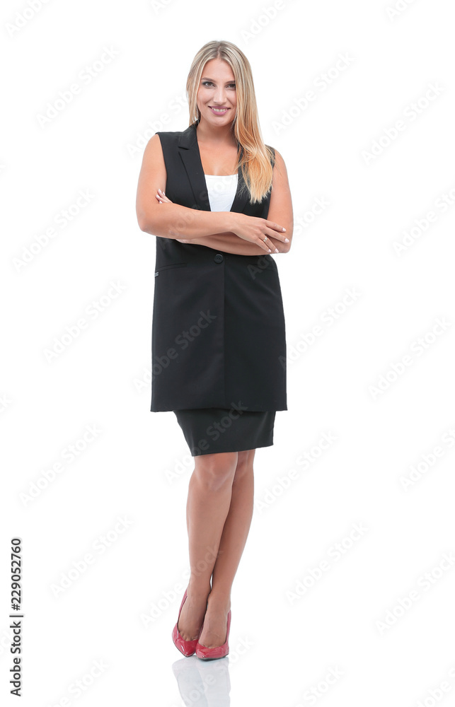 full-length portrait of Executive businesswoman full-length portrait of Executive businesswoman