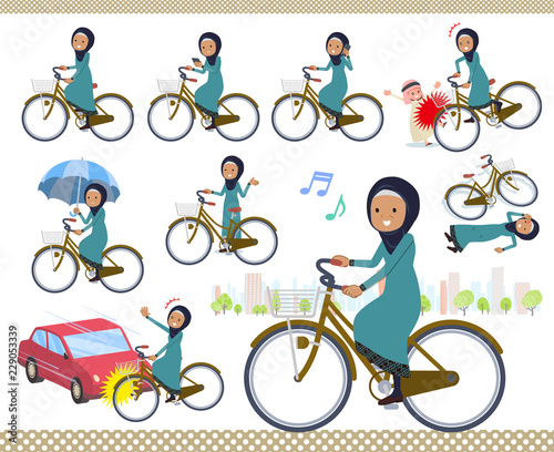 flat type Arab old women_city cycle