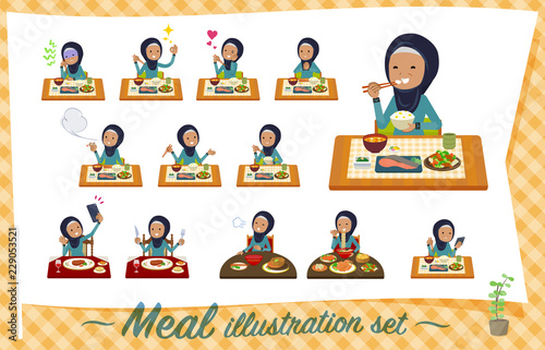 flat type Arab old women_Meal
