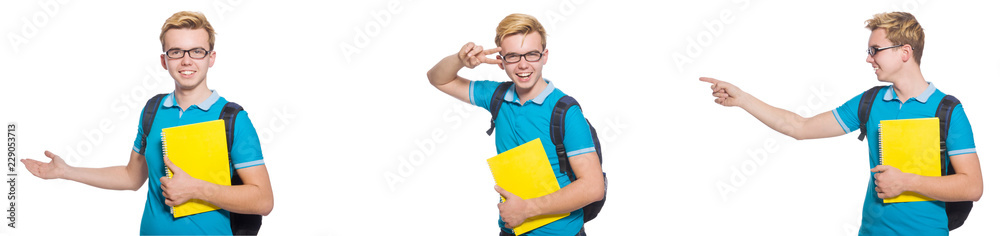 Young student isolated on white background Young student isolated on white background