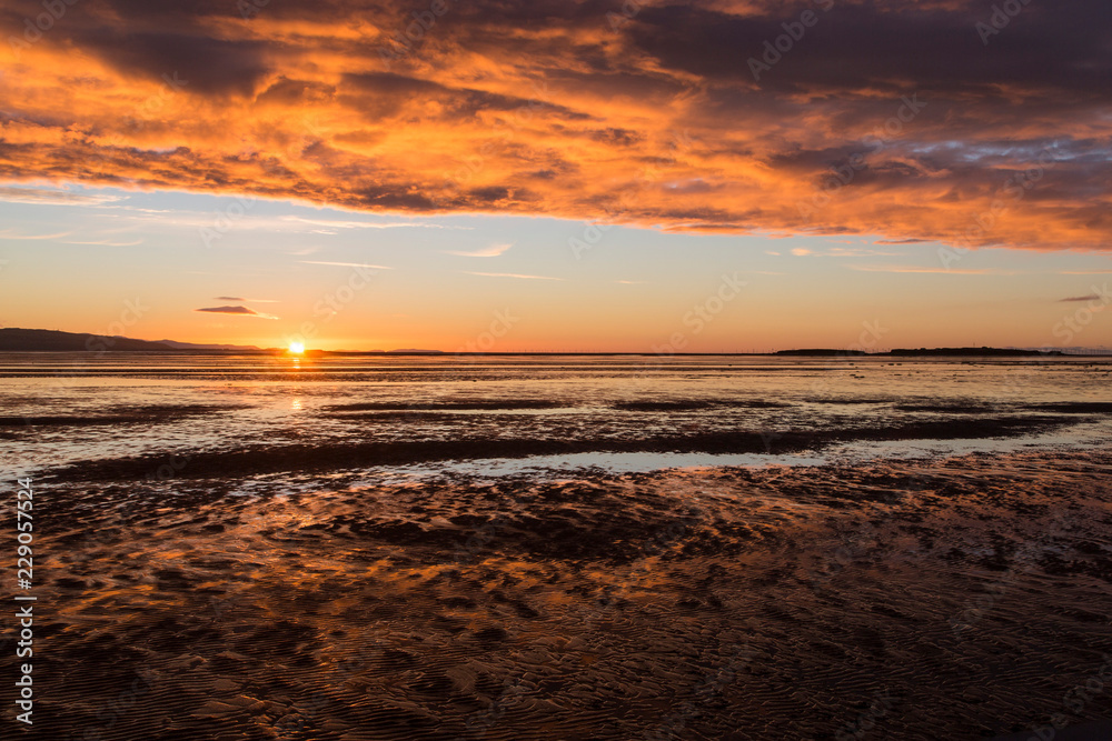 Sunset on the beach