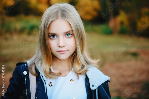 beautiful schoolgirl outdoor