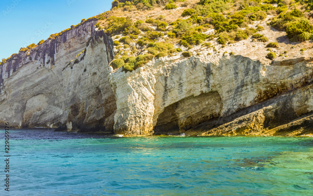 Blue caves of Zakynthos.