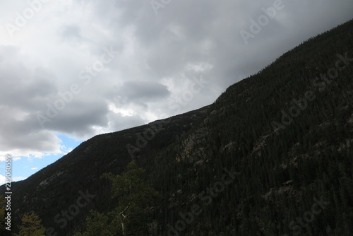 clouds over mountains