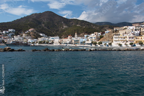 Coast in Diafani on Karpathos in Greece