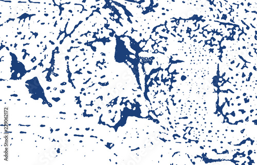 Grunge texture. Distress indigo rough trace. Emoti