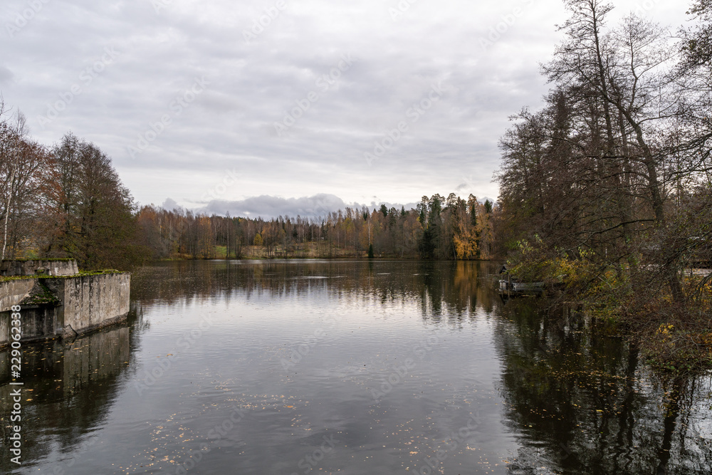 Pond in the Mustio estate, southern Finland. Shot at October 2018.