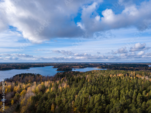 Finnish archipelago at Raasepori  Finland at October.