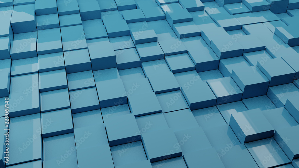custom made wallpaper toronto digitalBlue Square Abstract