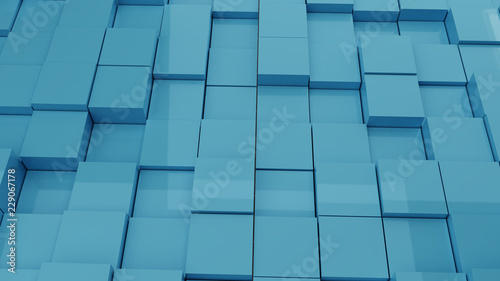 Blue Square Abstract