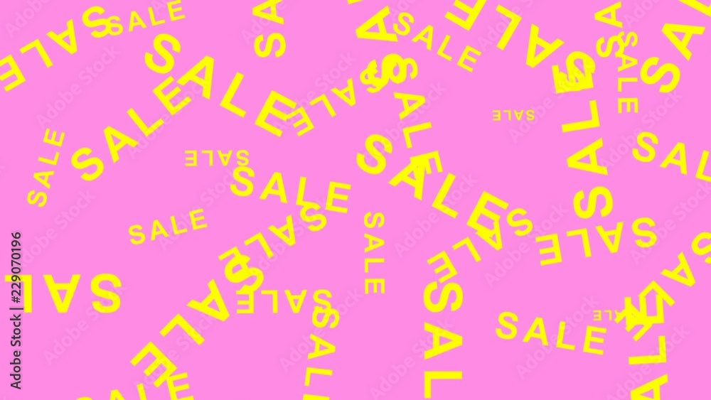 Abstract Sale animation - color background. Sale letters rotating - seamless loop. Online shopping banner. Abstract Sale animation - color background. Sale letters rotating - seamless loop. Online shopping banner.