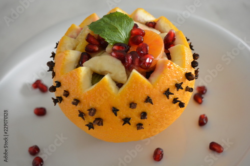 salad with fresh fruits and berries