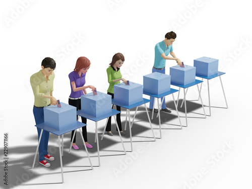 People voting