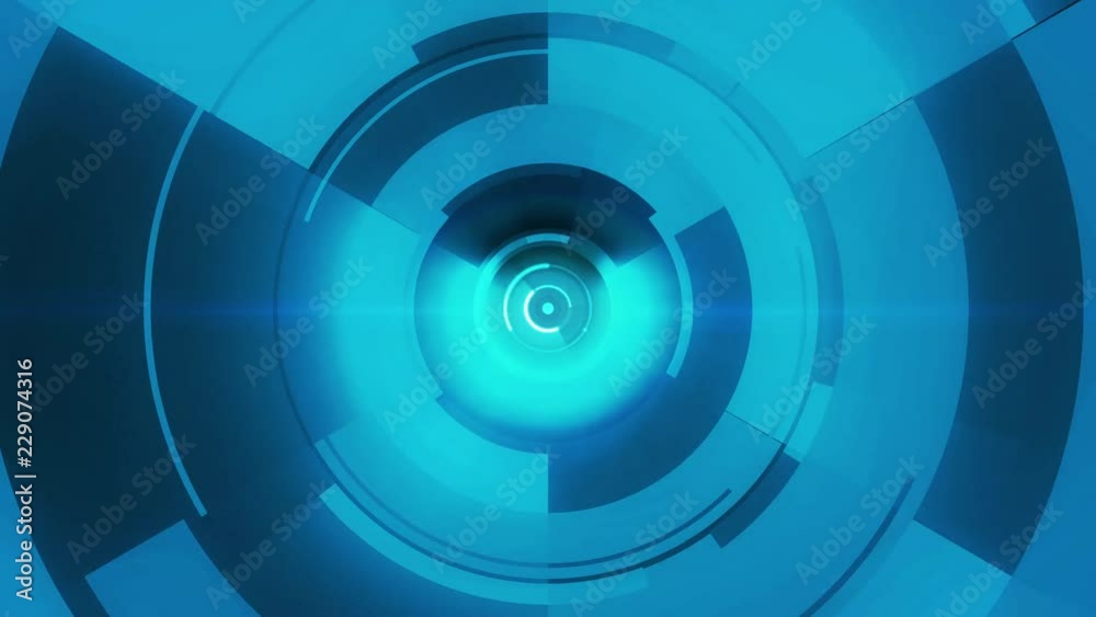 Rotating Reactor Core [4K Seamless Loop] (Teal)