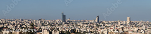 Amman landmarks and famous buildings panoramic view