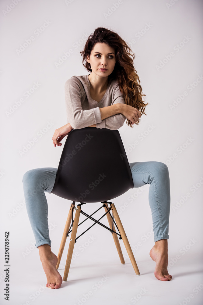 Girl in the studio