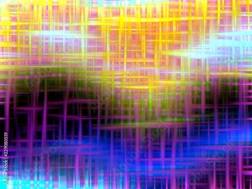 Golden blue pink green abstract lines, sparkling background