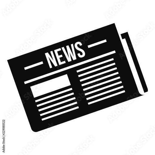 Newspaper icon. Simple illustration of newspaper vector icon for web design isolated on white background