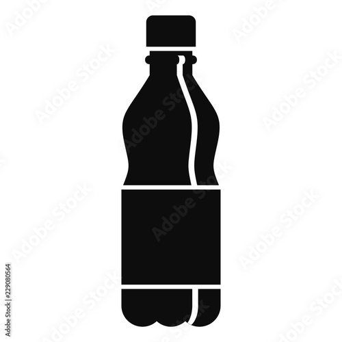 Plastic water bottle icon. Simple illustration of plastic water bottle vector icon for web design isolated on white background