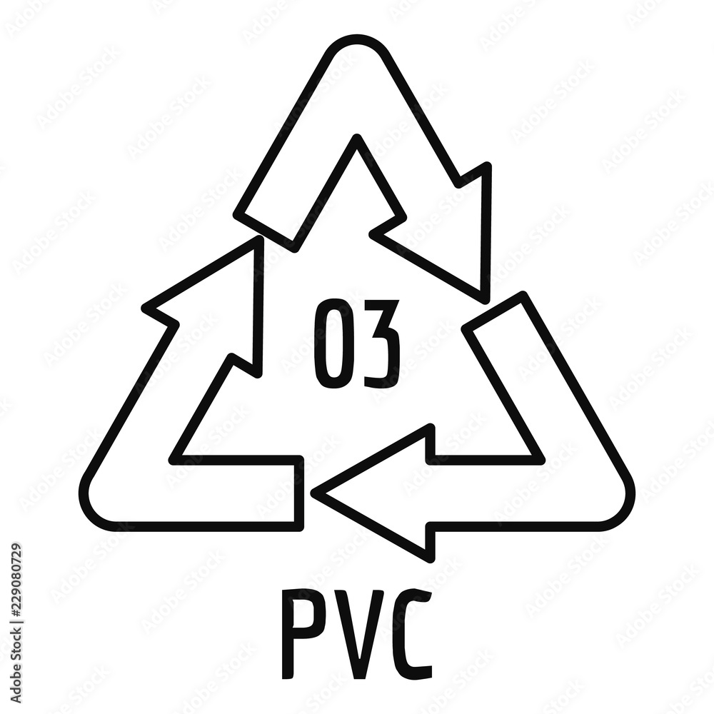 Pvc sign icon. Outline illustration of pvc sign vector icon for web design isolated on white background Pvc sign icon. Outline illustration of pvc sign vector icon for web design isolated on white background