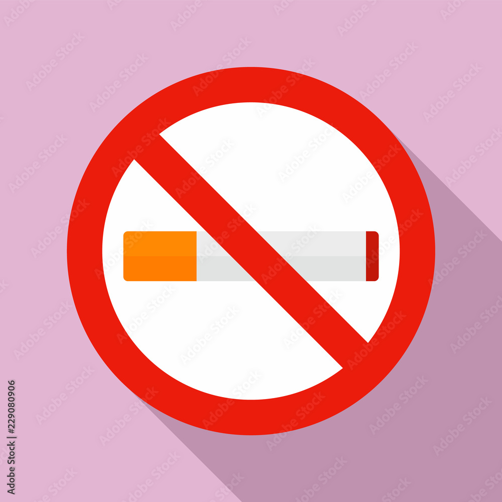 No smoking icon. Flat illustration of no smoking vector icon for web design No smoking icon. Flat illustration of no smoking vector icon for web design