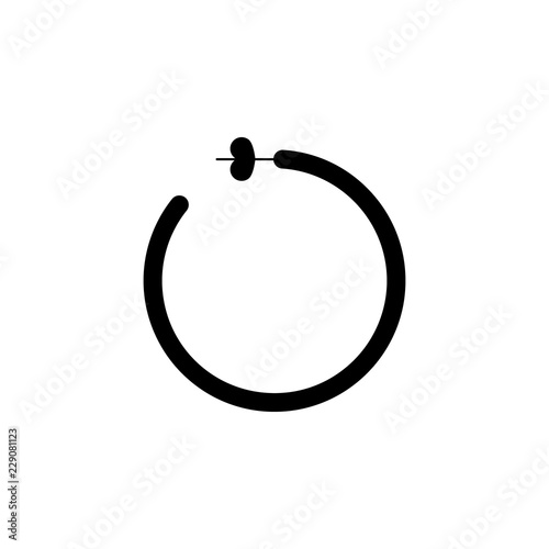 Earring icon. Element of clothes and accessories. Premium quality graphic design icon. Signs and symbols collection icon for websites, web design, mobile app
