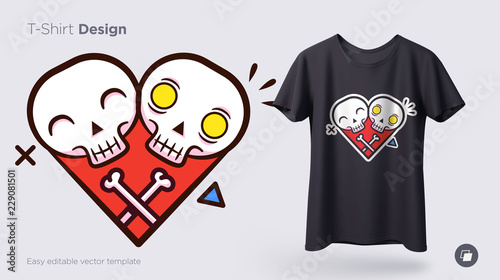 Funny skeleton illustration. Print on T-shirts, sweatshirts and souvenirs