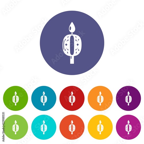 Candle numbering icon. Simple illustration of candle numbering vector icon for web