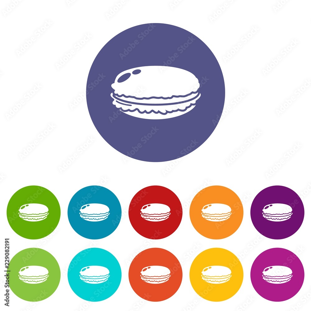 Macaroons icon. Simple illustration of macaroons vector icon for web Macaroons icon. Simple illustration of macaroons vector icon for web