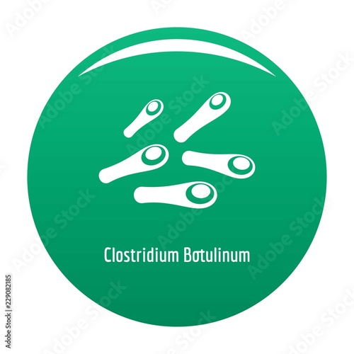 Clostridium botulinum icon. Simple illustration of clostridium botulinum vector icon for any design green