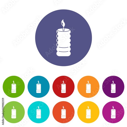 Candle fire icon. Simple illustration of candle fire vector icon for web