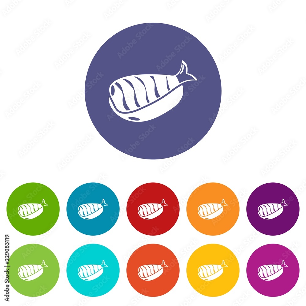 Sushi lunch icon. Simple illustration of sushi lunch vector icon for web Sushi lunch icon. Simple illustration of sushi lunch vector icon for web