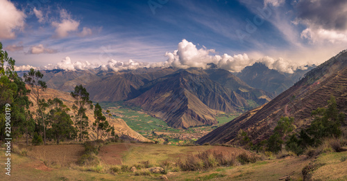 heiliges Tal der Inka - Peru - Südamerika Wolken über dem Tal des Rio Urubamba photo