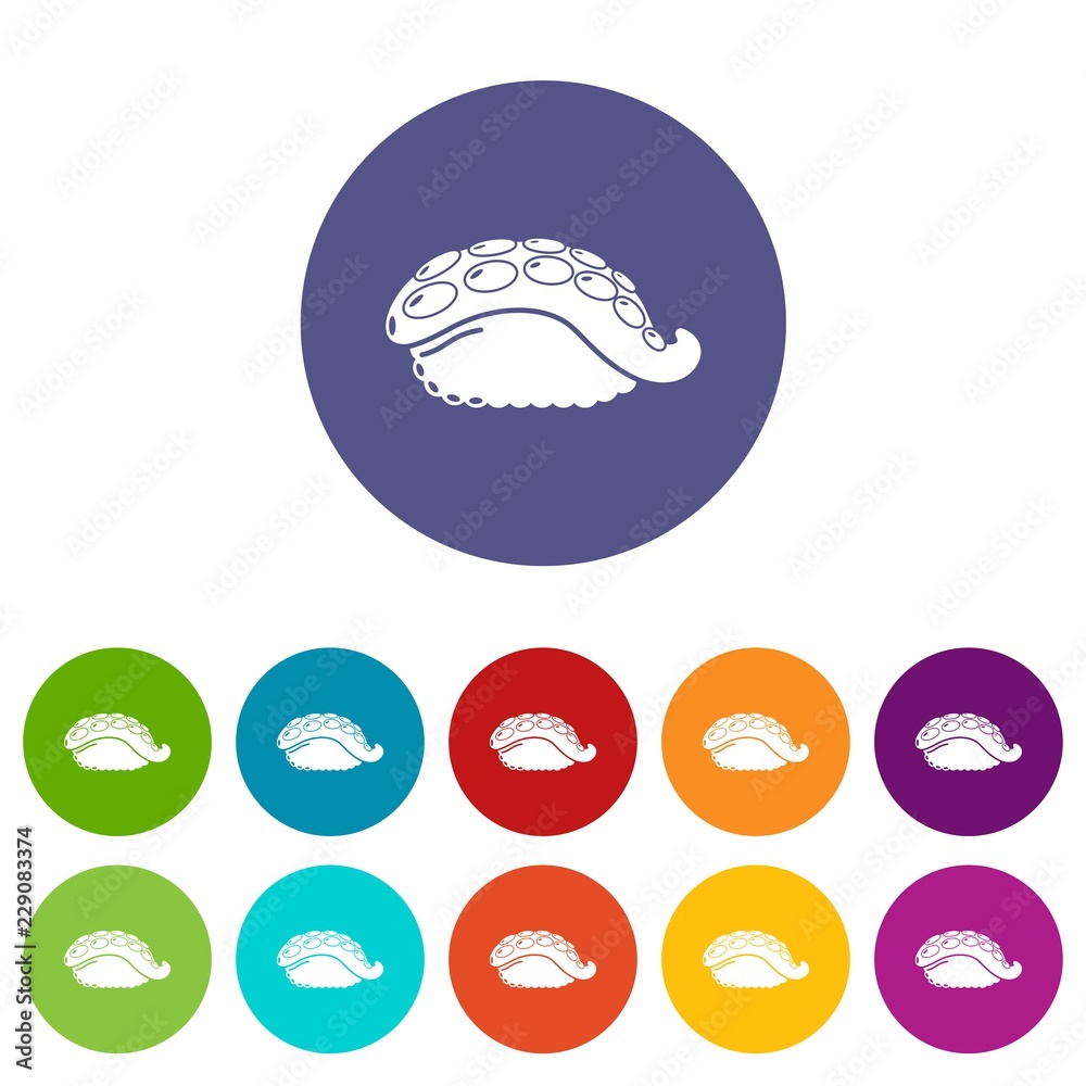 Sushi octopus icon. Simple illustration of sushi octopus vector icon for web