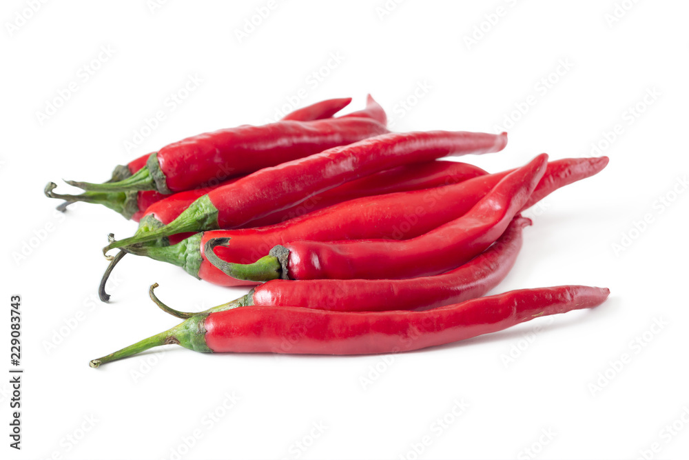 Isolated red peppers