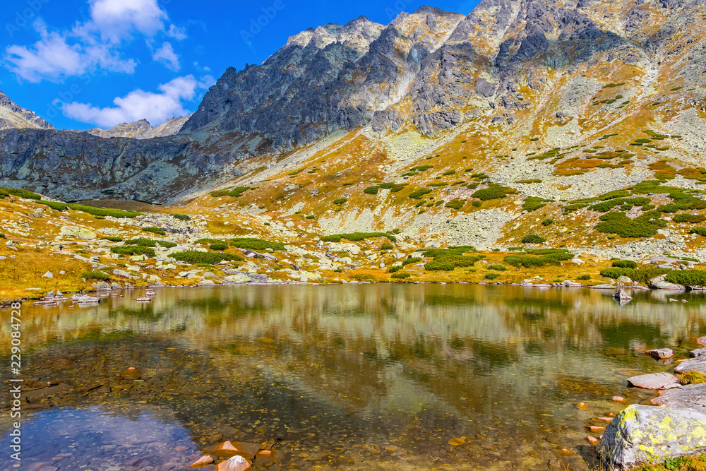 Obraz premium Hiking in High Tatras Mountains (Vysoke Tatry), Slovakia