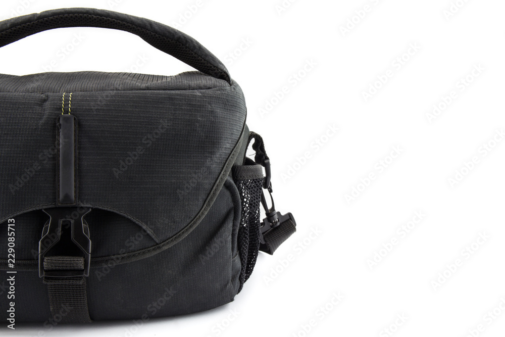 Naklejka premium bag camera isolated white background
