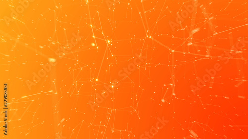 Subtle Abstract Orange Plexus Background - Hi-Tech Networking and Connections