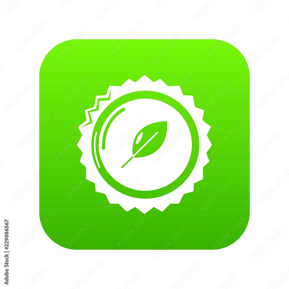 Dietary drink cap icon green vector isolated on white background Dietary drink cap icon green vector isolated on white background