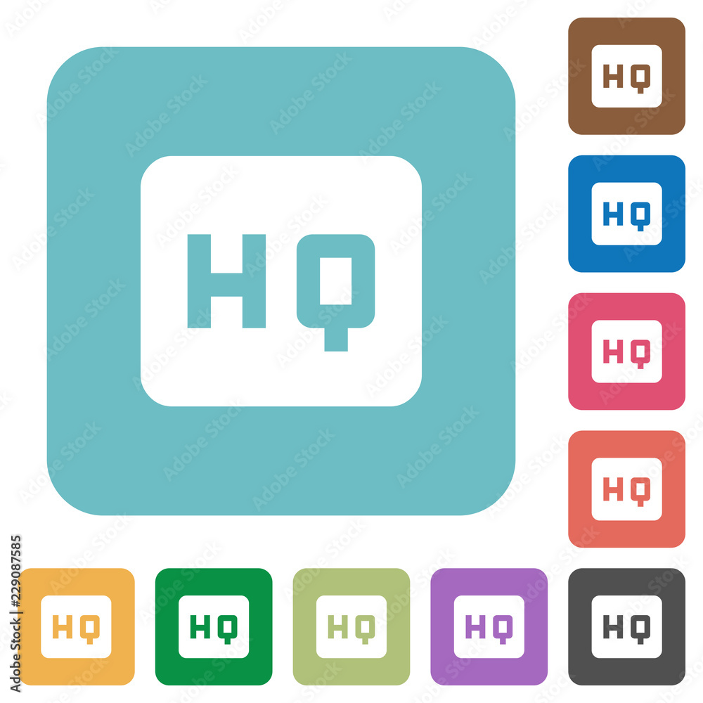 High quality sign rounded square flat icons High quality sign rounded square flat icons