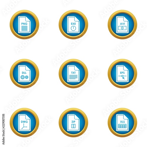 Expansion icons set. Flat set of 9 expansion vector icons for web isolated on white background