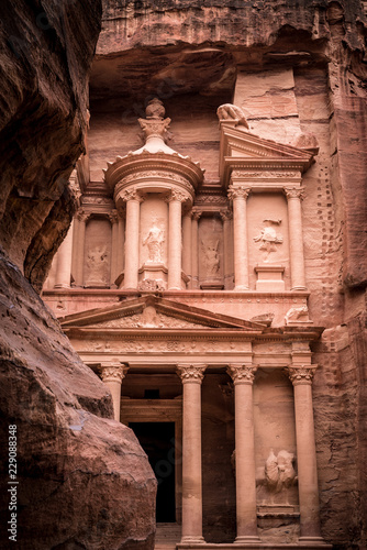 Schatzhaus des Pharao in der Wüste Petra Jordanien