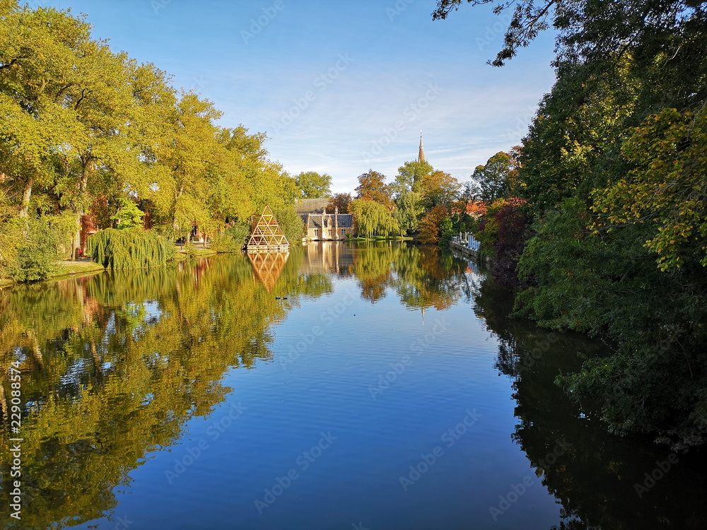 Autumn reflections in Bruges