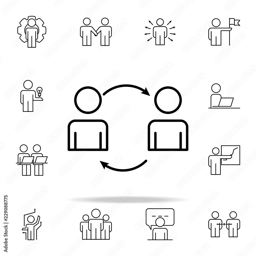 workflow icon. Business Organisation icons universal set for web and mobile