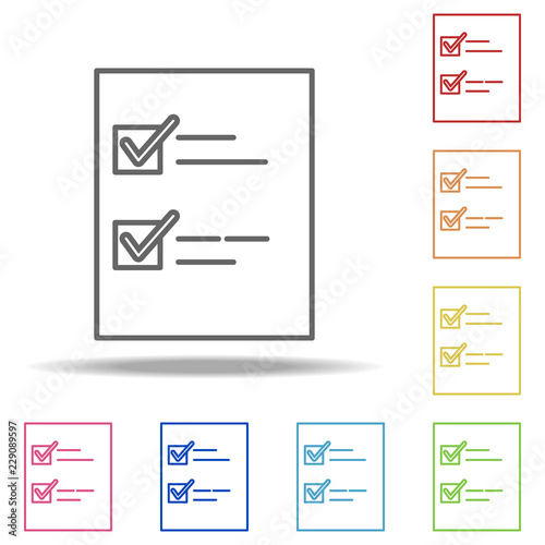 List icon. Elements of Global Logistics in multi color style icons. Simple icon for websites, web design, mobile app, info graphics