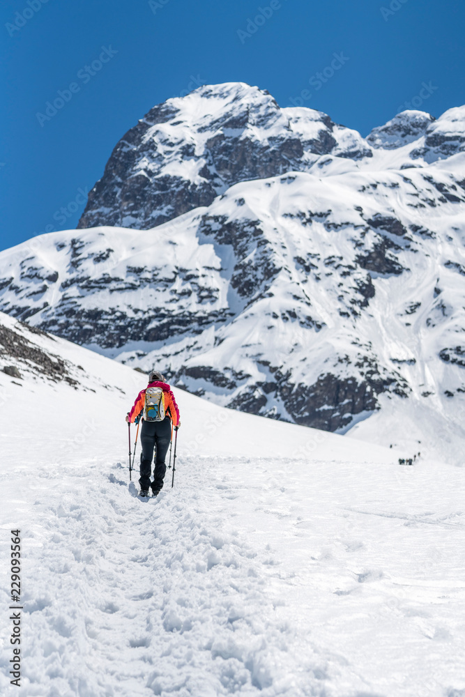 Andes valleys inside central Chile at Cajon del Maipo amazing views over snow mountains and glaciers a perfect place for hiking and having some adventure on a remote place with an awe rugged landscape