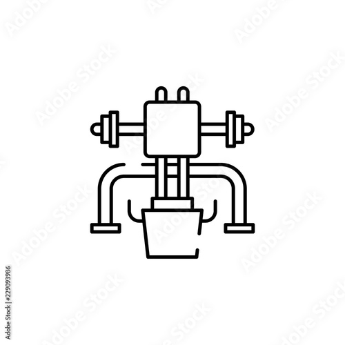leg, press icon. Element of gym icon for mobile concept and web apps. Thin line leg, press icon can be used for web and mobile